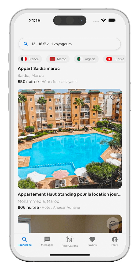 Aperçu de l'application Muslim Vacances